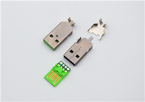 USB Type-A Male (USB AM) 2.0 three-piece set